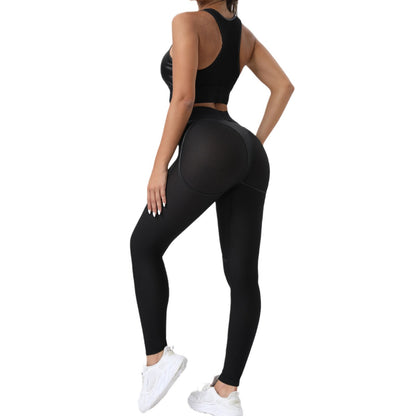 Skinny Yoga Pants Patchwork Sexy Sports Hip-lifting Trousers Fitness